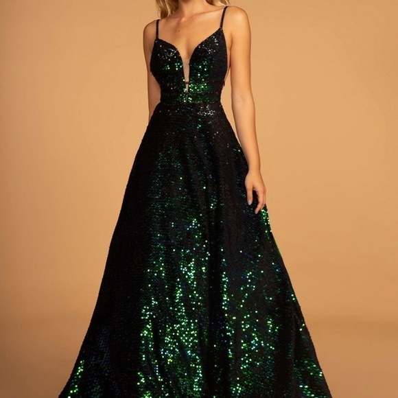 prom glitter dress